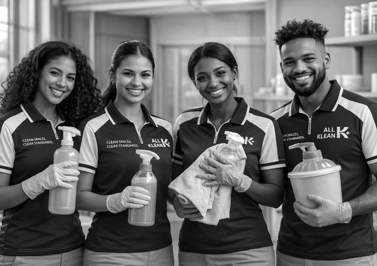 The AllKlean team in uniform